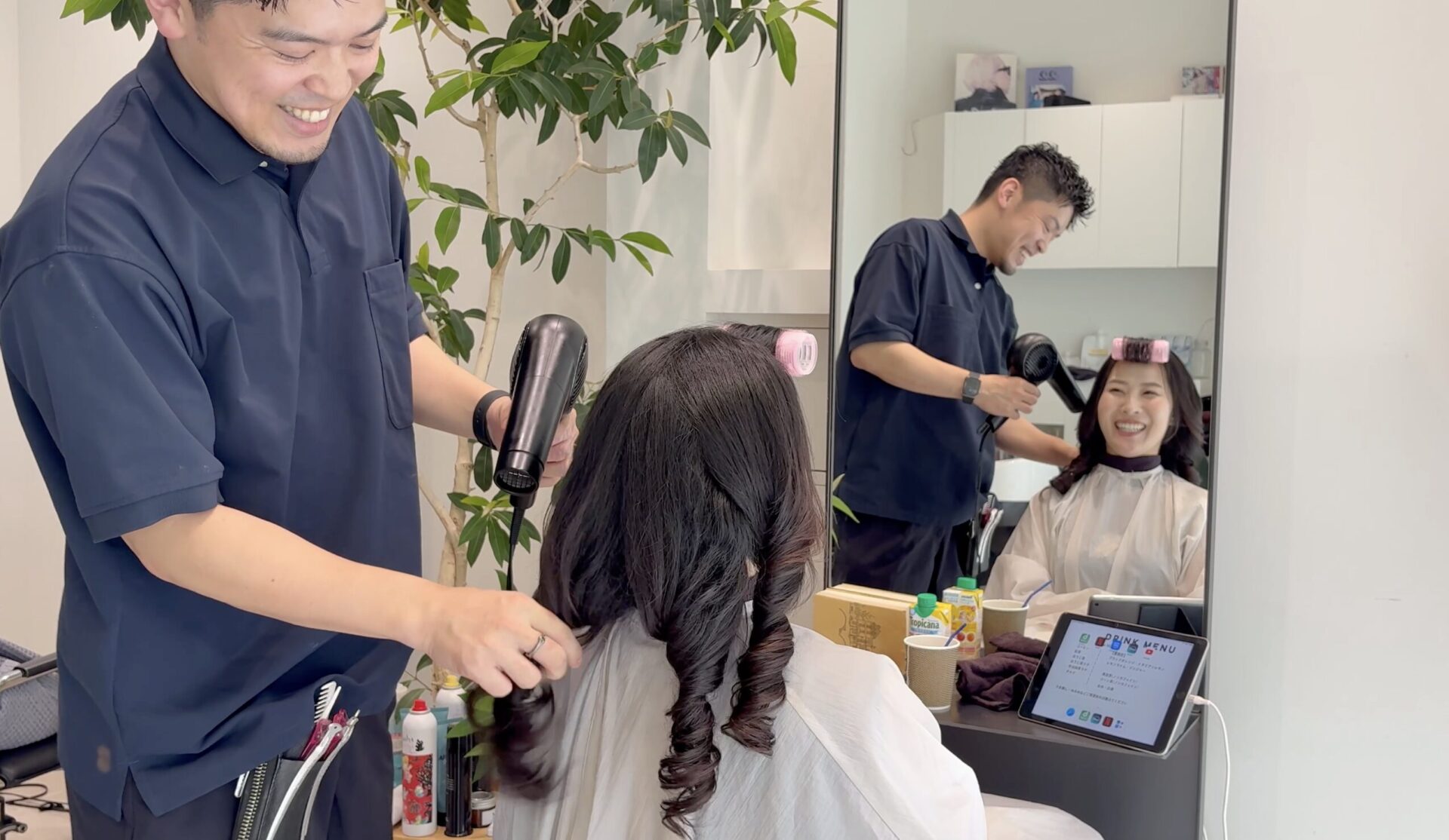 デジタルパーマコテ巻き風パーマ